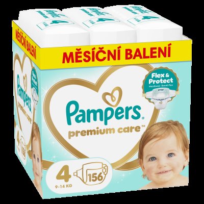 PAMPERS Premium Care Velikost 4, 9kg-14kg 156 ks