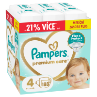 PAMPERS Premium Care Velikost 4, 9kg-14kg 188 ks