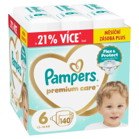PAMPERS Premium Care Velikost 6, 13kg-18kg 140 ks