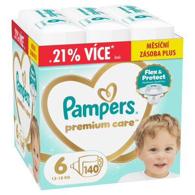 PAMPERS Premium Care Velikost 6, 13kg-18kg 140 ks