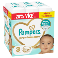 PAMPERS Premium Care Velikost 3, 6kg-10kg 216 ks
