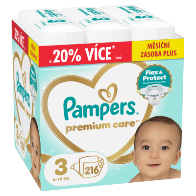 PAMPERS Premium Care Velikost 3, 6kg-10kg 216 ks