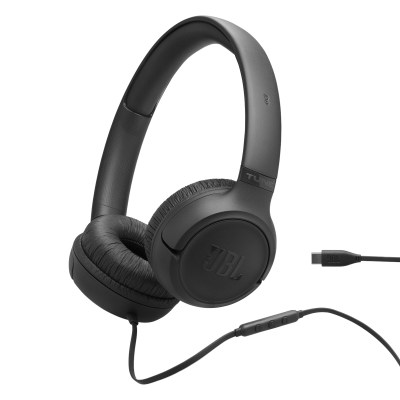 JBL Tune 530C Black, kabelová sluchátka na uši