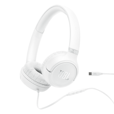 JBL Tune 530C White, kabelová sluchátka na uši
