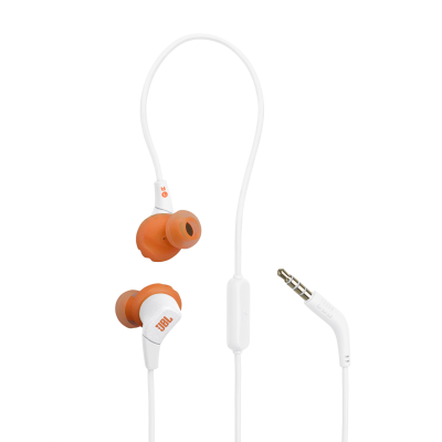 JBL Endurance Run 3 White, drátová sportovní sluchátka