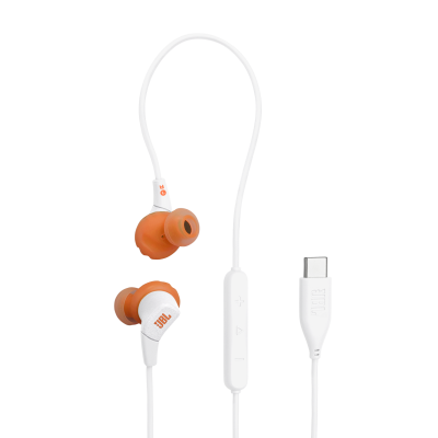 JBL Endurance Run 3C USB-C White, drátová sportovní sluchátka s USB-C konektorem