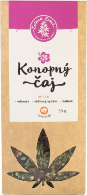 Zelená Země Konopný čaj s ibiškem 50g
