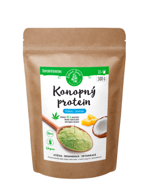Zelená Země Konopný protein 500g kokos s ananasem