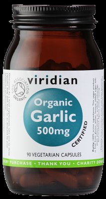 Viridian Garlic 500mg 90 kapslí Organic