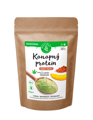 Zelená Země Konopný protein kakao s banánem 500g