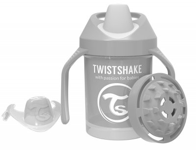 Twistshake hrnek učící 230ml pastelově šedá