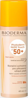 Bioderma Photoderm Nude Touch ochranný tónovaný fluid pro smíšenou až mastnou pleť Golden Anti-Brillance 8 h Very Water Resistant SPF50+ 40 ml