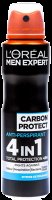Loréal Paris Men Expert Carbon Protect 4v1 pánský antiperspirant sprej 150 ml