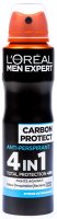 Loréal Paris Men Expert Carbon Protect 4v1 pánský antiperspirant sprej 150 ml