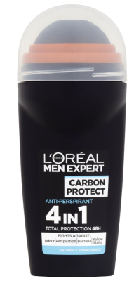 Loréal Paris Men Expert Carbon Protect 4v1 pánský antiperspirant roll-on 50 ml Loréal Paris Men Expert Carbon Protect 4v1 pánský antiperspirant roll-on 50 ml