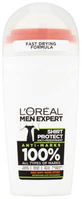 Loréal Paris Men Expert Shirt Protect pánský antiperspirant roll-on 50 ml Loréal Paris Men Expert Shirt Protect pánský antiperspirant roll-on 50 ml