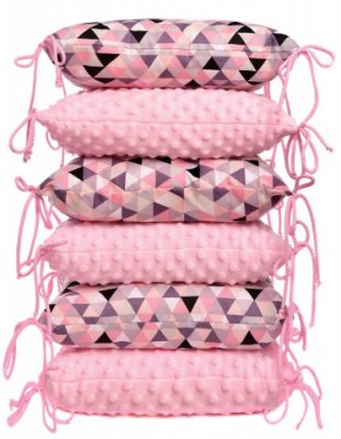 T Tomi Polštářkový mantinel růžová Triangles T Tomi Polštářkový mantinel růžová Triangles