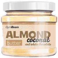 GymBeam Mandlové máslo kokos a bílá čokoláda 340g