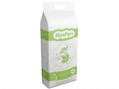 MonPeri Eco Comfort XL 12–16kg Eko Jednorázové dětské plenky 46 ks