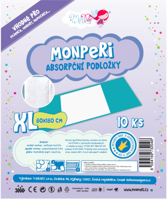 MonPeri Absorpční podložky XL 80 x 180 cm 10 ks