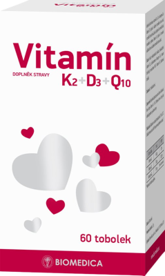 Biomedica Vitamín K2+D3+Q10 60 tobolek Biomedica Vitamín K2+D3+Q10 60 tobolek