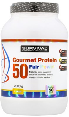 Survival Nutrition Gourmet Protein 50 Fair Power banán 2000 g