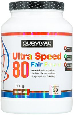 Survival Nutrition Ultra Speed 80 Fair Power čokoláda 1000 g - Survival Ultra Speed 80 Fair Power 1000 g