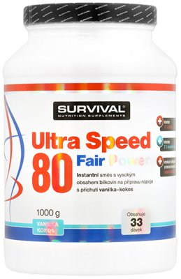 Survival Nutrition Ultra Speed 80 Fair Power vanilka-kokos 1000 g