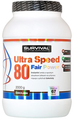 Survival Nutrition Ultra Speed 80 Fair Power čokoláda 2000 g - Suvrival Ultra Speed 80 Fair Power 2000 g