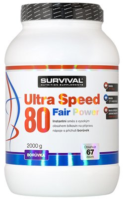 Survival Nutrition Ultra Speed 80 Fair Power borůvka 2000 g - Suvrival Ultra Speed 80 Fair Power 2000 g