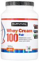 Survival Nutrition Whey Cream 100 Fair Power jahoda 1000g - Survival Whey Cream 100 Fair Power 1000 g