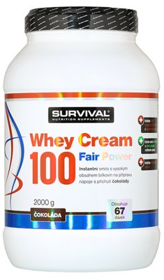 Survival Nutrition Whey Cream 100 Fair Power čokoláda 2000 g - Survival Whey Cream 100 2000 g