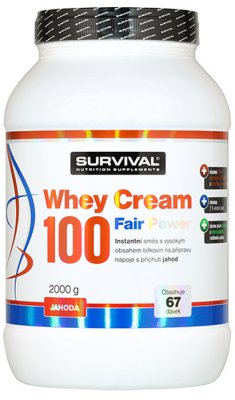 Survival Nutrition Whey Cream 100 Fair Power jahoda 2000 g