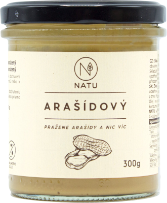 NATU Arašídový krém pražený 300 g NATU Arašídový krém pražený 300 g