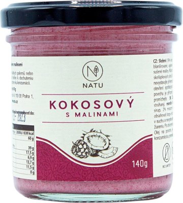 NATU Kokosový krém s malinami 140 g NATU Kokosový krém s malinami 140 g