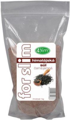 4Slim Himalájská sůl černá jemná 1 kg