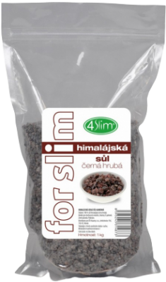 4slim Himalájská sůl černá hrubá 1kg