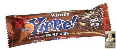 Weider, Yippie! Low Sugar High Protein 36%, 70 g, Salted Caramel