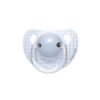 SUAVINEX šidítko TOYS Anatomické 0-6 m silikon - Modré káro