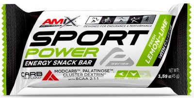 AMIX, Sport Power Energy Snack Bar s kofeinem, Citrón-limetka, 45g