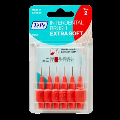 TePe Mezizubní kartáček Extra Soft pastelově červený 0,5mm 6ks