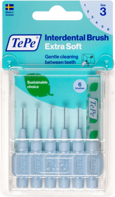 TePe Mezizubní kartáčky Extra Soft pastelově modré 0,6mm 6ks