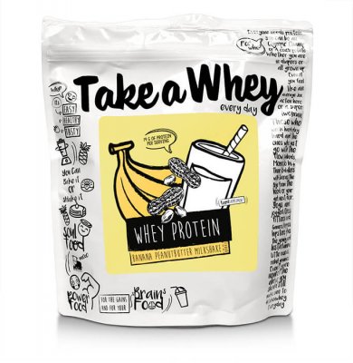 Take a Whey Protein 907g banán-arašídové máslo mléčný shake