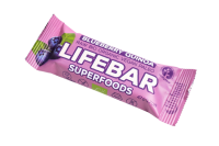 Lifefood Lifebar Superfoods tyčinka Borůvka Quinoa RAW BIO 47 g