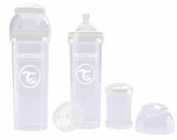 Twistshake Kojenecká láhev Anti-Colic (dudl.L) Bílá 330 ml