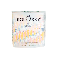 Kolorky DAY - štětce - L (8-13 kg) jednorázové eko plenky 19ks