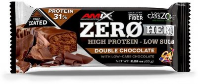 Amix Zero Hero 31% Protein Bar, Double Chocolate, 65g