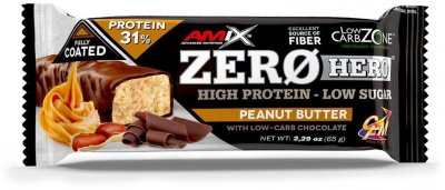 Amix Zero Hero 31% Protein Bar, Peanut-Butter-Cake, 65 g