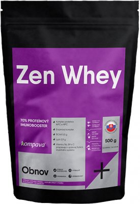Kompava Protein Zen Whey 70% 500g - vanilka-smotana, sladidlo stévie