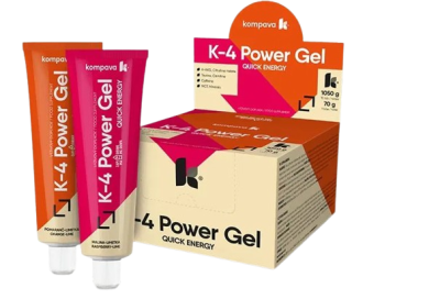 Kompava Energetický gel K4 Power Gel 70 g/15 ks - malina-limetka